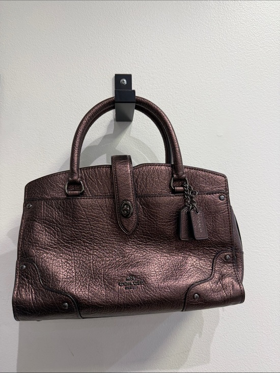 Coach Handbags - Coach Mercer Satchel 24 in a metallic copper or bronze leather.